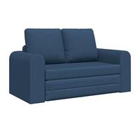 QJBSAVVA Divano letto da 60 cm, larghezza della seduta, in tessuto blu, moderno, con funzione letto, letto per gli ospiti, divano singolo per soggiorno e piccoli spazi, 148 x 71 x 83 cm