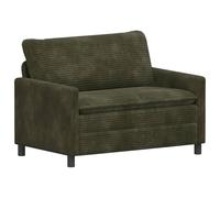 QJBSAVVA Divano moderno verde a 2 posti, 126 x 81 x 87,5 cm, divano imbottito con telaio in metallo e base in legno, compatto a due posti in poliestere, per soggiorno e piccoli spazi