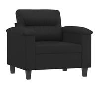 QJBSAVVA Divano Salotto Poltrona Relax Divani Piccoli Divano Per Esterno - Poltrona Nera 60 cm in Similpelle per Sala Di Attesa Sala Studio Camera Da Letto