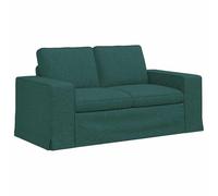 QJBSAVVA Divano verde scuro, 162 x 80 x 82 cm, moderno divano imbottito a 2 posti, con telaio in metallo e rivestimento in tessuto, divano angolare modulare per soggiorno e camera da letto, divano