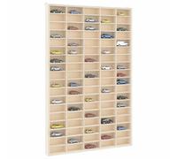 QJBSAVVA Espositore da Parete in Legno con 90 Scomparti 50,5x4,5x79 cm Design Elegante per Organizzazione Oggetti per Soggiorno Cucina Camera da Letto