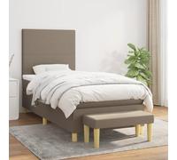 QJBSAVVA Letto a molle 90 x 200 cm, tortora con materasso e panchina, design moderno, robusto e durevole, per camera dei ragazzi, camera da letto, camera degli ospiti