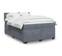 QJBSAVVA Letto a molle, grigio scuro, 140 x 200 cm, in velluto, con molle insacchettate, per camera da letto, camera degli ospiti