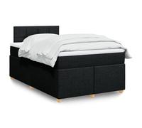 QJBSAVVA Letto a molle, nero, 120 x 190 cm, set completo con materasso e topper, molle insacchettate, a media resistenza, traspirante, camera dei ragazzi, camera degli ospiti, camera da letto