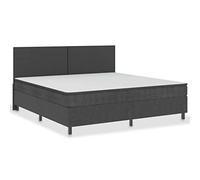 QJBSAVVA Letto Matrimoniale Moderno/Giroletto Singolo Struttura Letto Matrimoniale/Letto Piazza E Mezza - Letto a Molle Grigio Scuro in Tessuto 200x200 cm