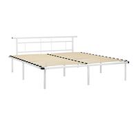 QJBSAVVA Letto Matrimoniale Moderno/Giroletto Singolo Struttura Letto Una Piazza E Mezza/Rete Letto Singolo - Giroletto Bianco in Metallo 180x200 cm