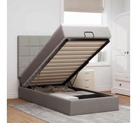 QJBSAVVA Letto ottomano, 90 x 200 cm, in tessuto tortora, materasso a molle insacchettate, per camera dei ragazzi, camera degli ospiti, design moderno per piccole camere da letto e camere degli ospiti