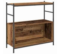 QJBSAVVA Libreria 80x30x78.5 cm Scaffale Moderno in Legno e Ferro