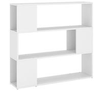 QJBSAVVA Libreria bianca 100 x 24 x 94 cm, con 3 scomparti in legno dal design moderno, robusta e durevole, per soggiorno, corridoio, camera da letto, ufficio
