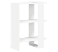 QJBSAVVA Libreria bianca 52 x 25 x 71,5 cm, scaffale sottile in legno con 2 scomparti, design moderno, 15 kg per livello, autoportante per soggiorno, ufficio, corridoio