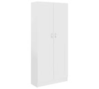 QJBSAVVA Libreria Bianca a 5 Scomparti con 2 Ante 82,5x30,5x185,5 cm