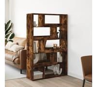 QJBSAVVA Libreria divisoria in legno con 10 scomparti sottili e alti per soggiorno, ufficio, balcone