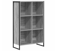 QJBSAVVA Libreria Industriale a Scaffali 99,5x30x108,5 cm Grigio Sonoma | Scaffale versatile per soggiorno e studio con robusti piedini metallici e finitura grigio sonoma per un arredo ordinato.