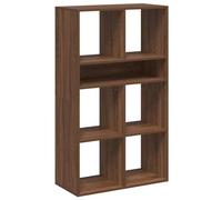QJBSAVVA Libreria marrone rovere 66 x 31 x 112 cm in legno moderno scaffale con supporto da parete per una presa stabile, scaffale sottile per soggiorno, ufficio, corridoio, camera da letto