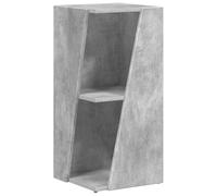 QJBSAVVA Libreria piccola moderna grigio cemento legno legno 33 x 32 x 70,5 cm scaffale con cuscinetti in PVC 15 kg per scomparto, divisorio per soggiorno, ufficio, corridoio