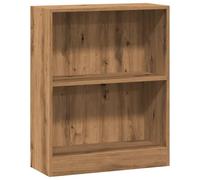 QJBSAVVA Libreria piccola quercia artisana 60 x 24 x 76 cm, materiale in legno, design moderno, spazio per soggiorno, ufficio, camera da letto, corridoio
