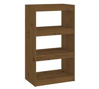 QJBSAVVA Libreria stretta 60 x 30 x 103,5 cm, legno di pino miele, divisorio e scaffale con 3 scomparti, design moderno e durevolezza per soggiorno, corridoio, camera da letto