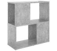 QJBSAVVA Libreria stretta grigio cemento, 60 x 24 x 63 cm, materiale in legno massiccio, design moderno, con fissaggio a parete, mensola moderna per camera da letto, ufficio