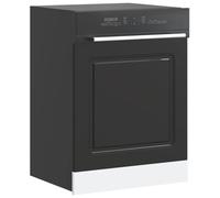 QJBSAVVA Mascherina per lavastoviglie Kalmar nero, 60 x 1,5 x 67 cm, materiale in legno, durevole e resistente all'umidità, con design senza tempo, per lavello della cucina e lavastoviglie