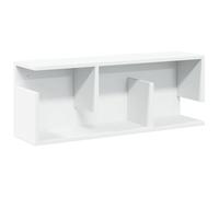 QJBSAVVA Mensole Bagno A Parete Porta Spezie Scaffale da Parete Sospeso Porta Cd - Mobile a Parete 80x20x30 cm Bianco in Legno Multistrato per Parete Bagno Muro Doccia