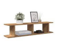 QJBSAVVA Mensole da Parete 2 Pezzi in Truciolato Rovere Artigianale 90x18x20 cm, Scaffale Sospeso Multifunzionale per Soggiorno Bagno Cucina