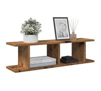 QJBSAVVA Mensole da Parete 2 Pezzi Legno Vecchio in Truciolato 75x18x20 cm Scaffale Espositore Multiuso per Soggiorno Bagno Cucina