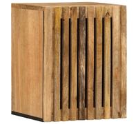 QJBSAVVA Mobile Bagno a Parete in Legno Massello Mango Grezzo 38x34x48cm Salvaspazio con Anta Flessibile e Ampio Spazio per Ottimizzare il Bagno