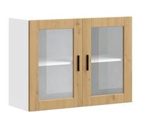 QJBSAVVA Mobile Bagno Armadio Cucina Mobiletto Salvaspazio Mobile Ingresso - Pensile da Cucina con Porta in Vetro Porto Rovere Artigianale per Ufficio Bagno Soggiorno