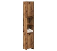QJBSAVVA Mobile Bagno Salvaspazio Stretto Armadietto Alto con Ante e Cassetto in Truciolato Legno Antico 30x30x183,5 cm Design Elegante per Piccoli Spazi