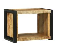 QJBSAVVA Mobile Bagno Salvaspazio Stretto in Legno Massello di Mango 55x35x40 cm, Scaffale Aperto Rustico Multiuso per Bagno Cucina Ingresso, Design Compatto e Robusto