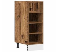 QJBSAVVA Mobile Base Cucina Riga Colore Legno Antico 30x44.5x81.5 cm | Modulo salvaspazio per la cucina con piedini regolabili e carico massimo 80 kg, ideale per riporre stoviglie e pentole.