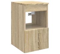 QJBSAVVA Mobile da Bagno Salvaspazio Rovere Sonoma 30 x 35 x 50 cm | Mobiletto compatto per bagno con porte a cerniera e scomparti interni. Ideale per organizzare piccoli spazi con stile.