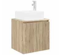 QJBSAVVA Mobile Lavabo da Parete Rovere Sonoma 53 x 35 x 63 cm