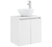 QJBSAVVA Mobile Lavabo sospeso da Parete Bianco con Lavandino 49,5x35x63 cm