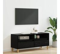 QJBSAVVA Mobile per TV, in legno di quercia, 100 x 44,5 x 34,5 cm, con cassetto e scaffale, robusta credenza per soggiorno, corridoio, camera da letto