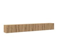 QJBSAVVA Mobile Televisione Soggiorno Mobile Tv Soggiorno Madie Moderne Soggiorno Credenza Soggiorno - Set Mobile TV 3 pz Montato a Parete Rovere in Truciolato per Salotto Ingresso Soggiorno