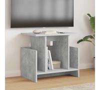 QJBSAVVA Mobile TV Lowboard grigio cemento 50 x 35 x 45 cm in legno Design moderno con spazio di archiviazione, robusto e durevole, per soggiorno, camera da letto, corridoio