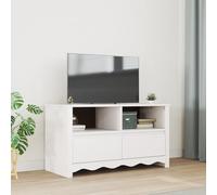 QJBSAVVA Mobile TV Moderno per Soggiorno in Legno Pino 99x43x55 cm con 4 Scomparti Design Elegante per Cinema Casa