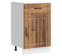 QJBSAVVA Mobiletto Ingresso Mobile Cucina Armadio Cucina Mobile Ingresso - Base da Cucina Lucca Legno Antico in Legno Multistrato per Soggiorno Ufficio Bagno Cucina