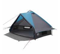 QJBSAVVA Moderna tenda tipi per 6 persone, grande tenda per campeggio e giardino, blu e grigio, 431 x 366 x 185 cm, tenda familiare in poliestere 185T con borsa per il trasporto