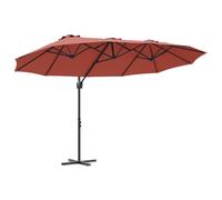 QJBSAVVA Ombrellone da Giardino Inclinabile Terracotta 372x198 cm