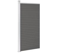 QJBSAVVA Pannello di Recinzione modulare WPC 95x186 cm Grigio | Studiato per la riservatezza in giardino e terrazzo, combina un doppio design estetico con una struttura modulare.