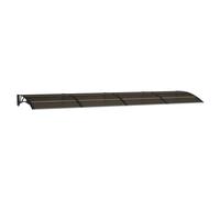 QJBSAVVA Pensilina per Porta Ingresso Esterno Nero 400x100 cm in PC | Tettoia modulare per balcone e terrazzo con struttura in alluminio e ABS rigido per massima stabilità.