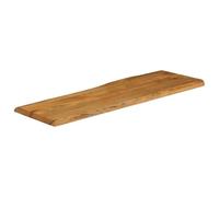 QJBSAVVA Piano per Tavolo 120x40x2,5 cm in Legno Massello Mango | Assi con due bordi vivi rustici per personalizzare scrivanie e banchi da bar in soggiorno o studio.