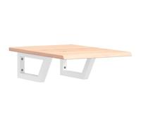 QJBSAVVA Piano Supporto Lavabo Sospeso Rovere e Acciaio 60x40 cm | Superficie non forata personalizzabile con porta asciugamani integrato per ottimizzare lo spazio nel bagno moderno.