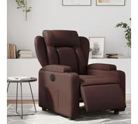 QJBSAVVA Poltrona Elettrica Reclinabile in Similpelle Marrone con Regolazione Automatica, Design Accogliente per Camera e Soggiorno, Dimensioni 77x94.5x100 cm, per Relax e Lettura