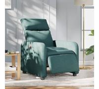 QJBSAVVA Poltrona Elettrica Reclinabile in Tessuto Verde Scuro con Funzione Relax e Tasca Laterale per Soggiorno e Camera