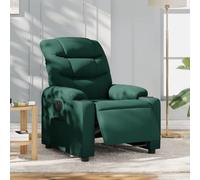 QJBSAVVA Poltrona Elettrica Reclinabile Verde Scuro in Tessuto con Motore Elettrico per Regolazione Schienale e Poggiapiedi Comoda per Camera o Soggiorno