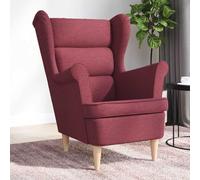 QJBSAVVA Poltrona in Tessuto Rosso Vino 74x84x100 cm con Imbottitura Morbida, Poltrona Relax per Soggiorno, Camera da Letto o Ufficio