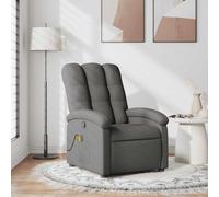 QJBSAVVA Poltrona Massaggiante Reclinabile Grigio Scuro in Tessuto con Vibrazione 6 Punti e Regolazione Manuale, per Camera Soggiorno e Relax